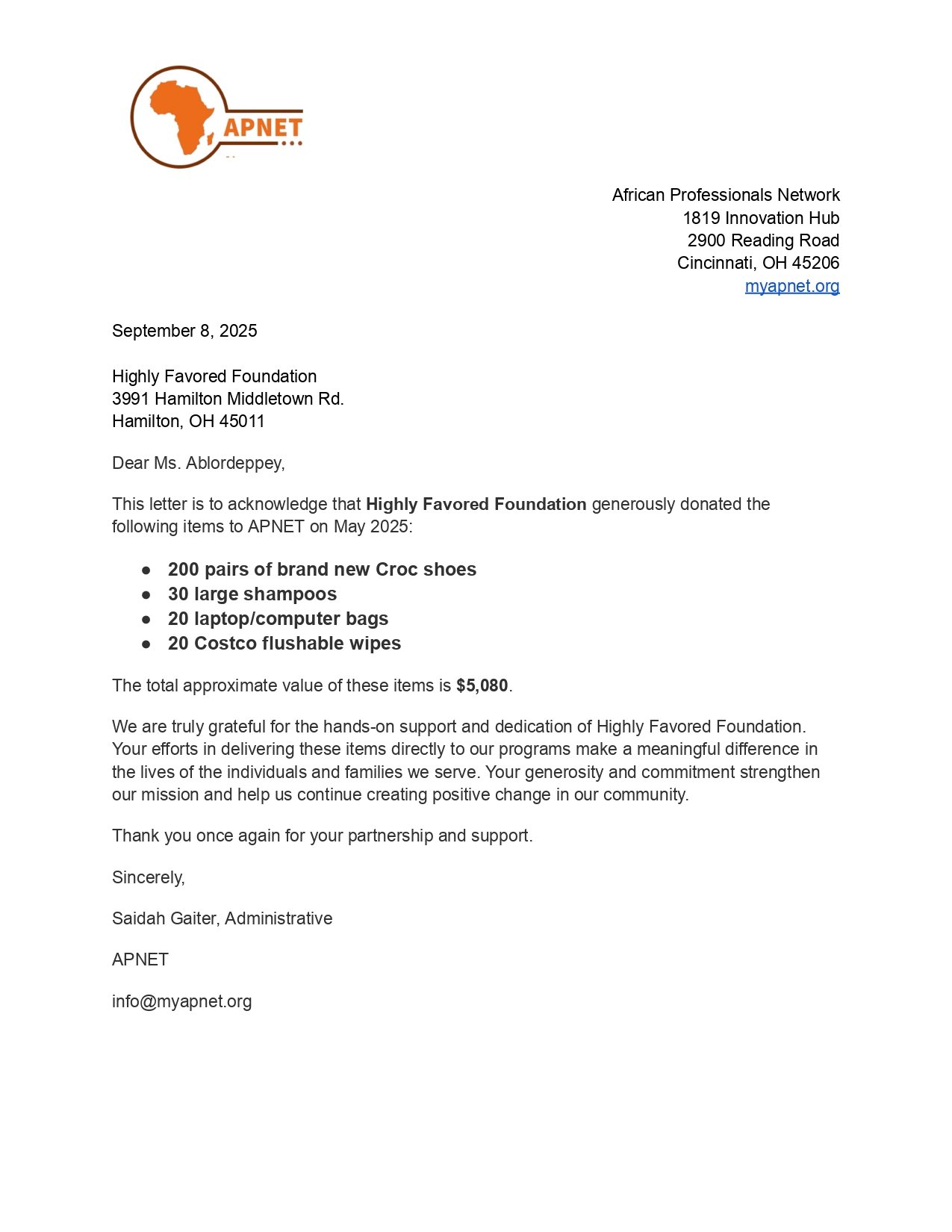 African Professionals Network